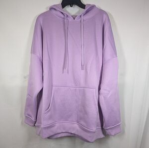 Love & Sports Unisex Light Purple Fleece Hoodie Sweatshirt (W XXXL / M XXL) NWT